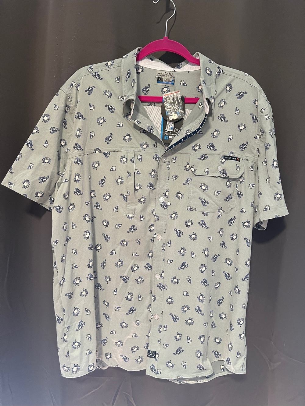 Salt Life Short-Sleeve Button-Down  Performance SLX